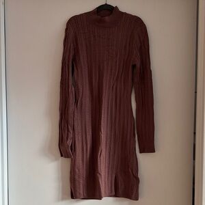 Abercrombie & Fitch Elegant Mauve Brown Knit Dress